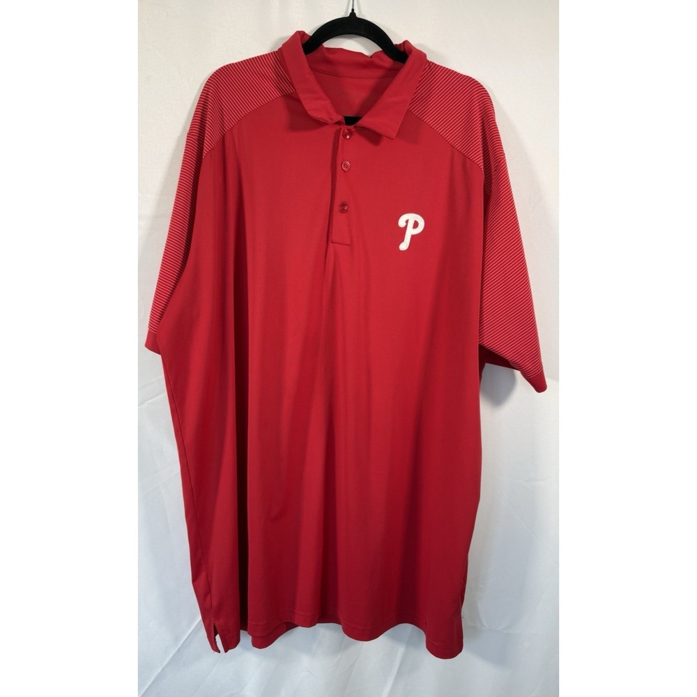 Antigua Philadelphia Phillies polo shirt size 2xl 1/4 button short sleeve golf